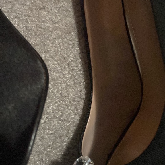 Blk open toe heels 7.5 M - Picture 7 of 8